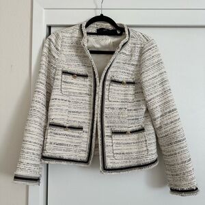 Zara White and Black Tweed Jacket - Please Read Description
